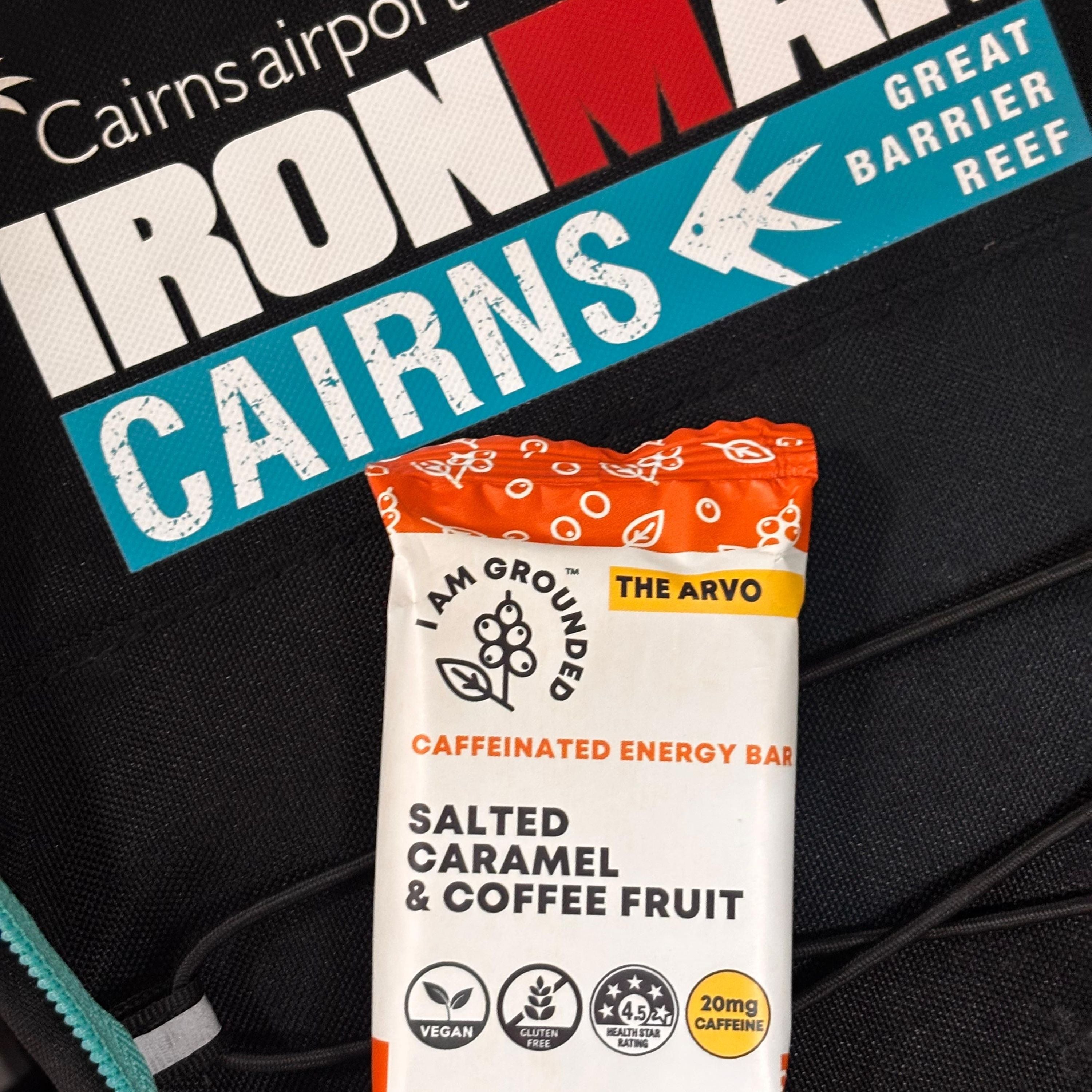 The Arvo, Salted Caramel, Caffeinated Protein Bar Iamgrounded