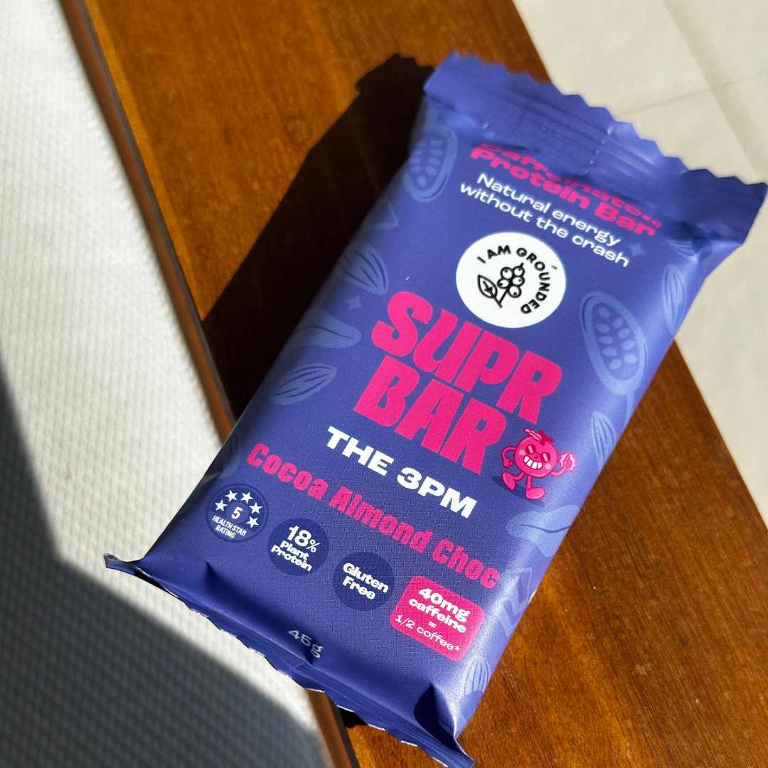 The 3pm, Cocoa & Almond Choc, Caffeinated Protein Bar